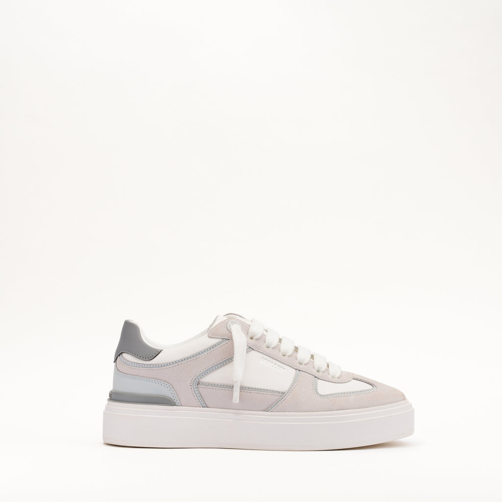 Kingsbury Grey Leather Trainers