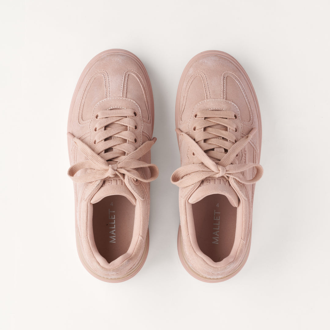 MALLET Kingsbury Women's Pink Suede Trainers