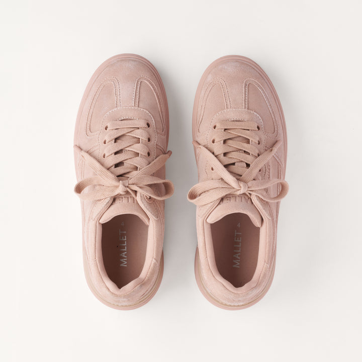MALLET Kingsbury Women's Pink Suede Trainers