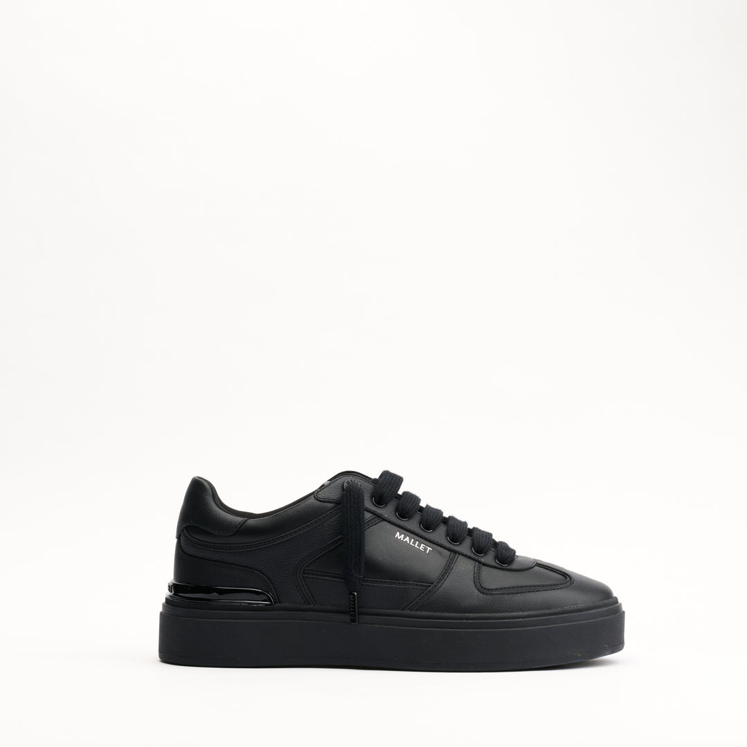 MALLET Kingsbury Men's Black Leather Trainers