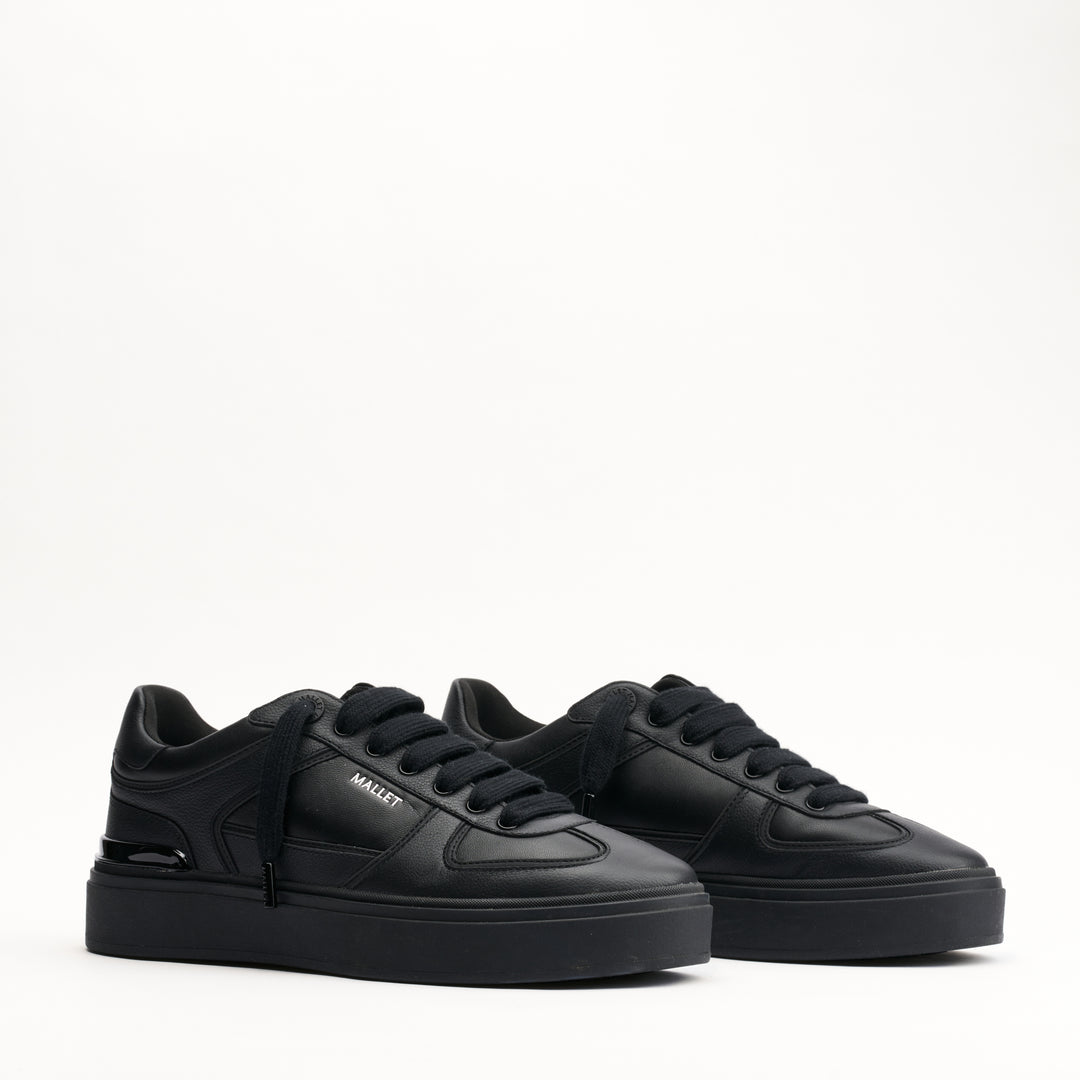MALLET Kingsbury Men's Black Leather Trainers