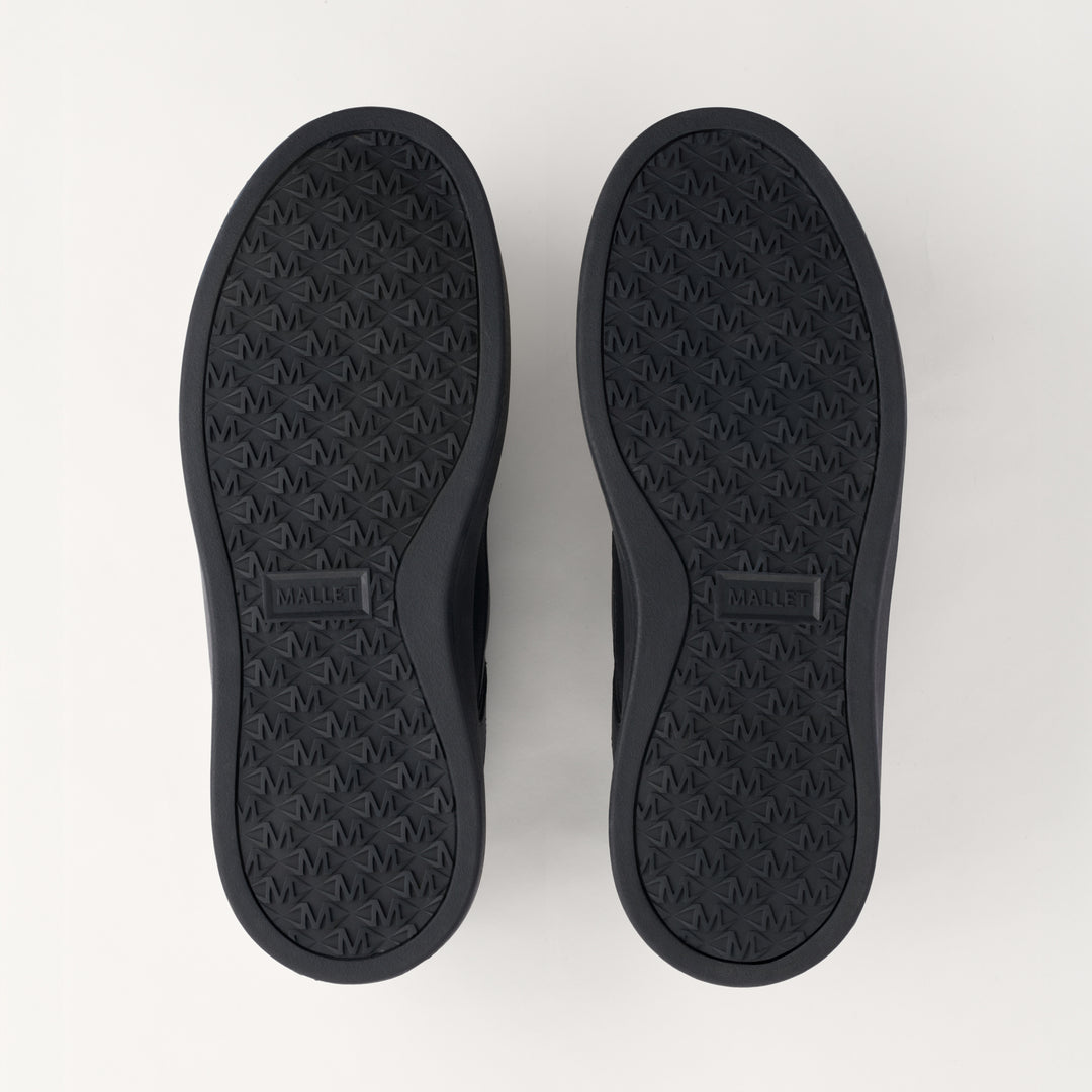MALLET Kingsbury Men's Black Leather Trainers