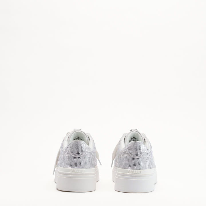 MALLET Lansbury Women's White Silver Sparkle Trainers