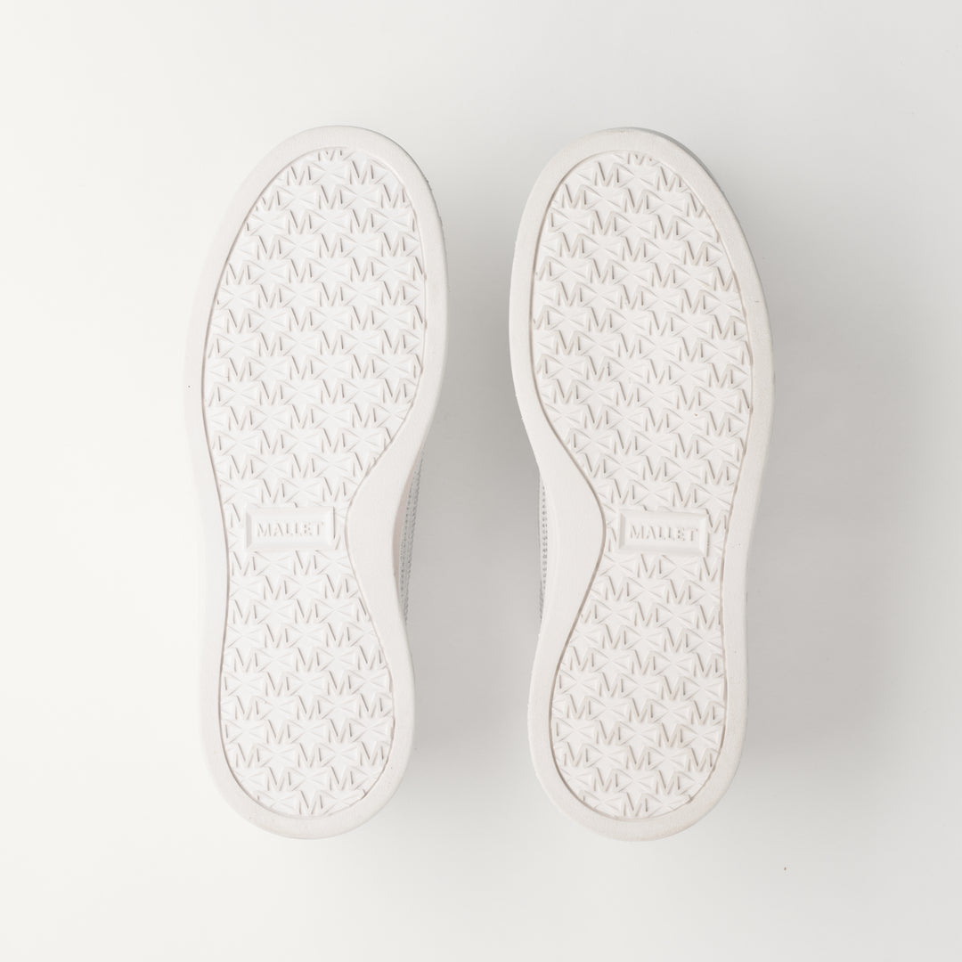 MALLET Lansbury Women's White Silver Sparkle Trainers