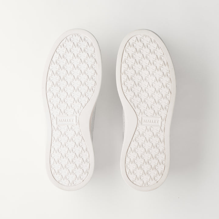 MALLET Lansbury Women's White Silver Sparkle Trainers