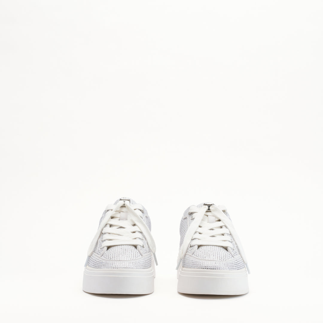 MALLET Lansbury Women's White Silver Sparkle Trainers