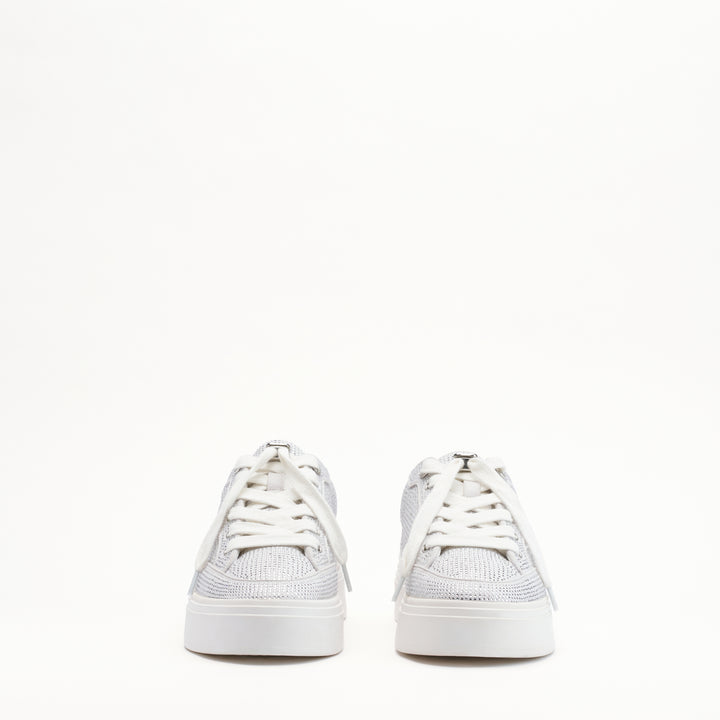 MALLET Lansbury Women's White Silver Sparkle Trainers