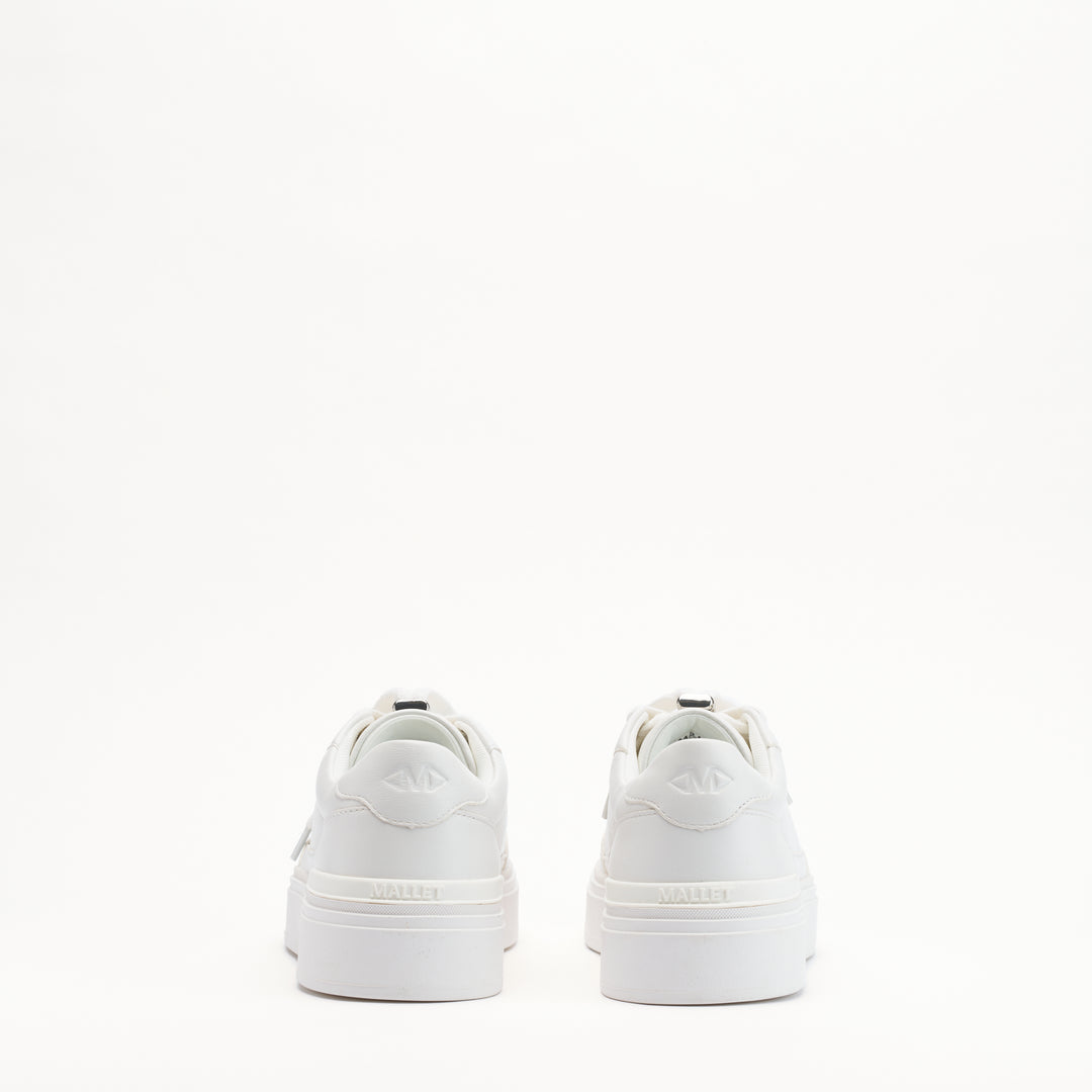 MALLET Lansbury Women's White Nappa Leather Trainers
