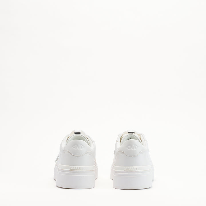 MALLET Lansbury Women's White Nappa Leather Trainers
