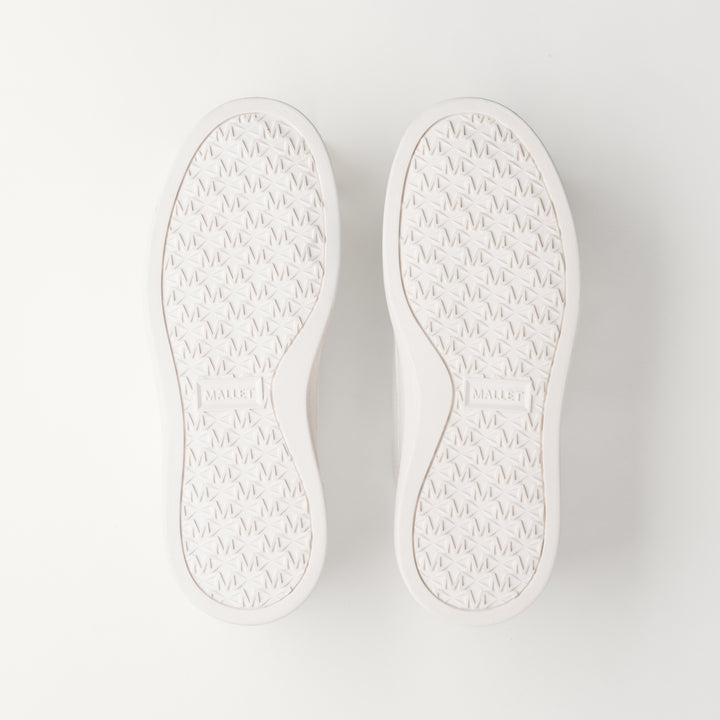 MALLET Lansbury Women's White Nappa Leather Trainers