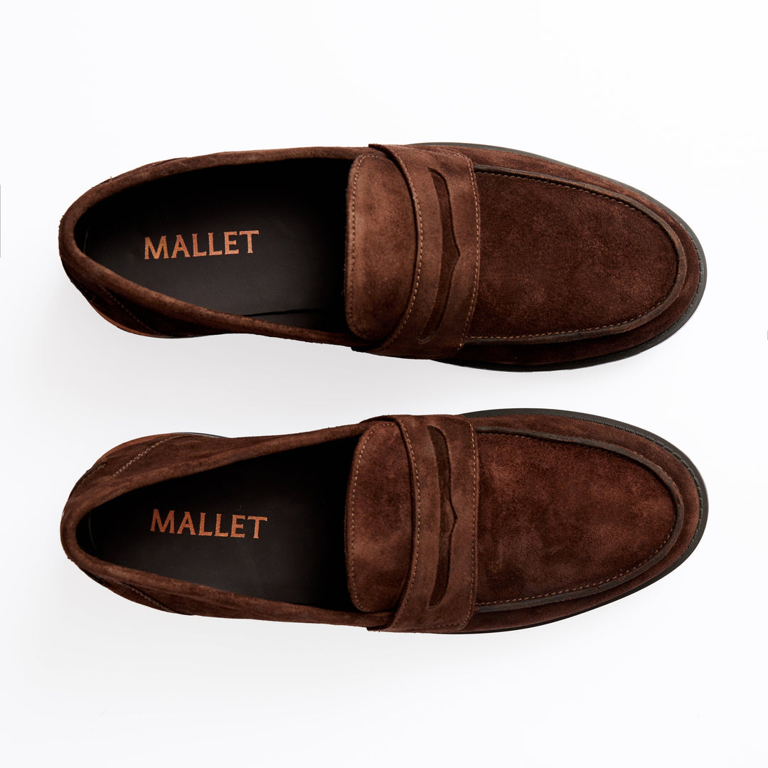 Rockwell Penny Loafer Brown Suede