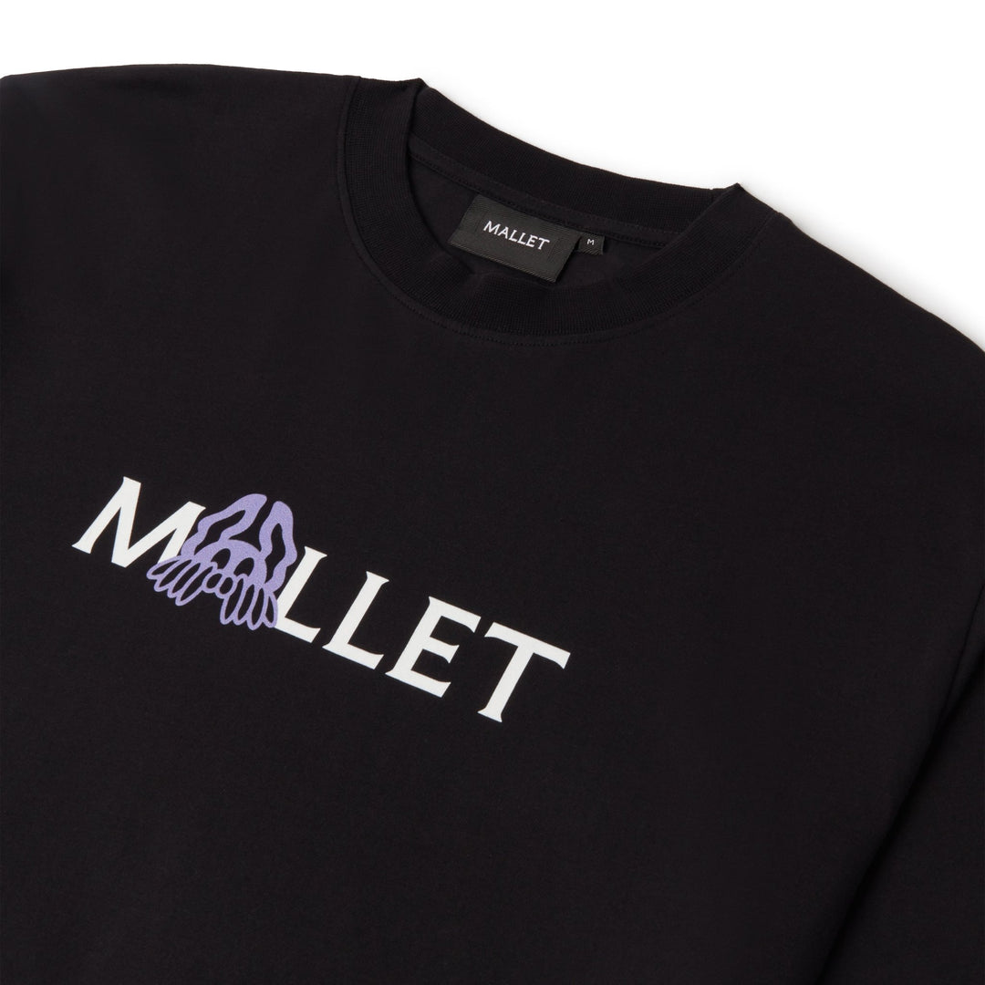 Mallet London X Detroit Mens Peeper Logo Tee Black