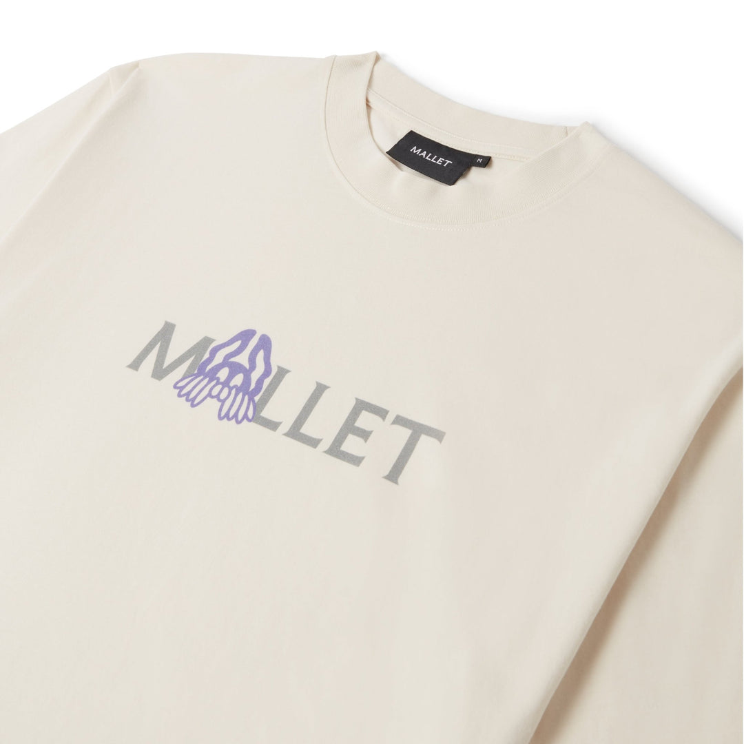 Mallet London X Detroit Mens Peeper Logo Tee Stone