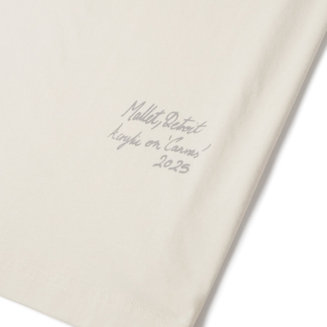 Mallet London X Detroit Mens Peeper Logo Tee Stone