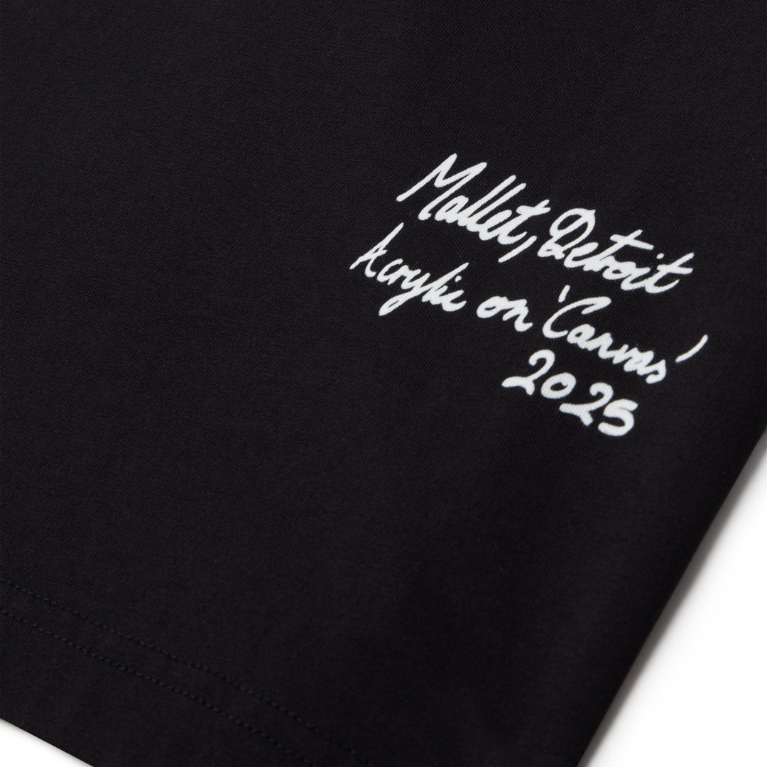 Mallet London X Detroit Mens Peeper Large Logo Tee Black