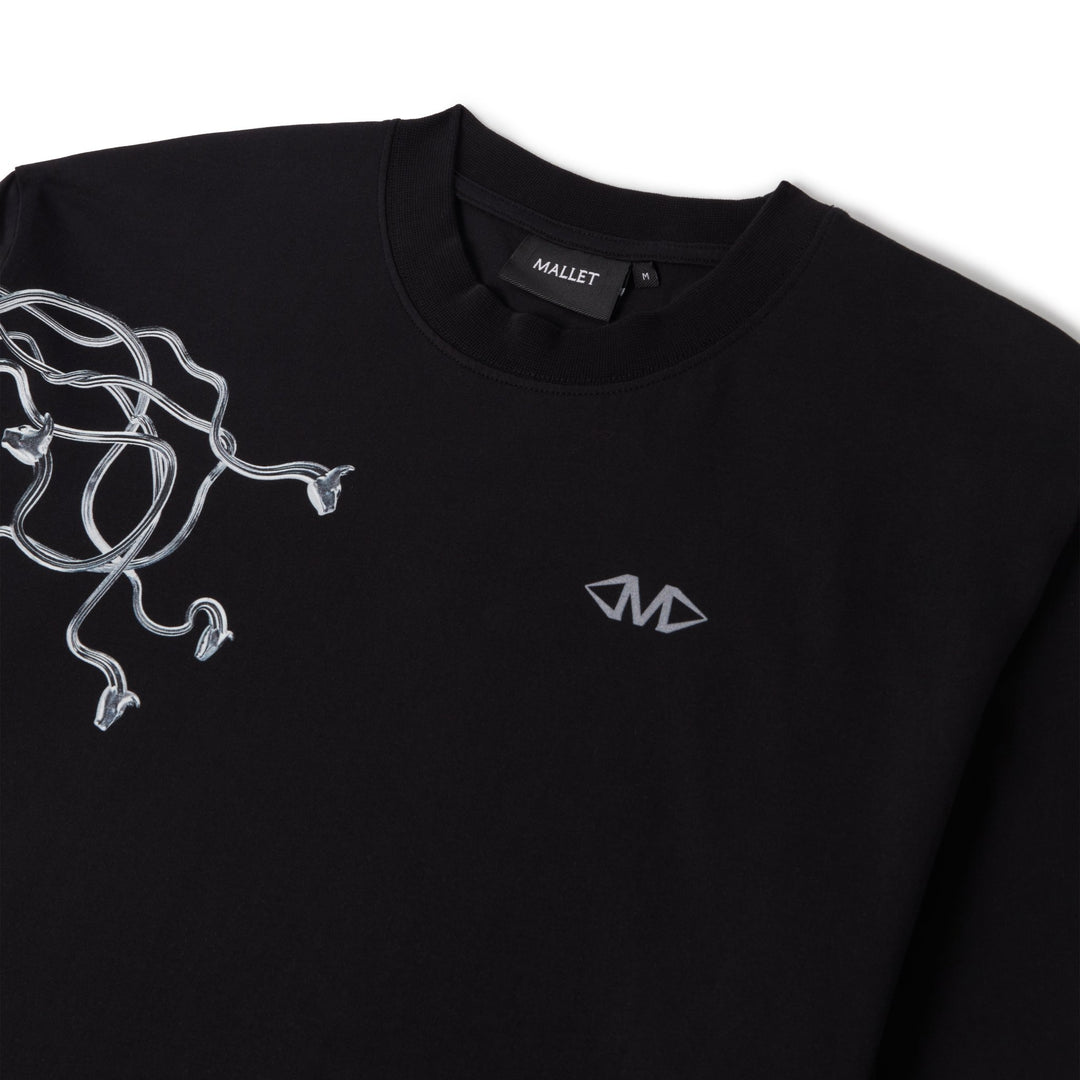 Mallet London X Detroit Mens Parasite L/S Tee Black
