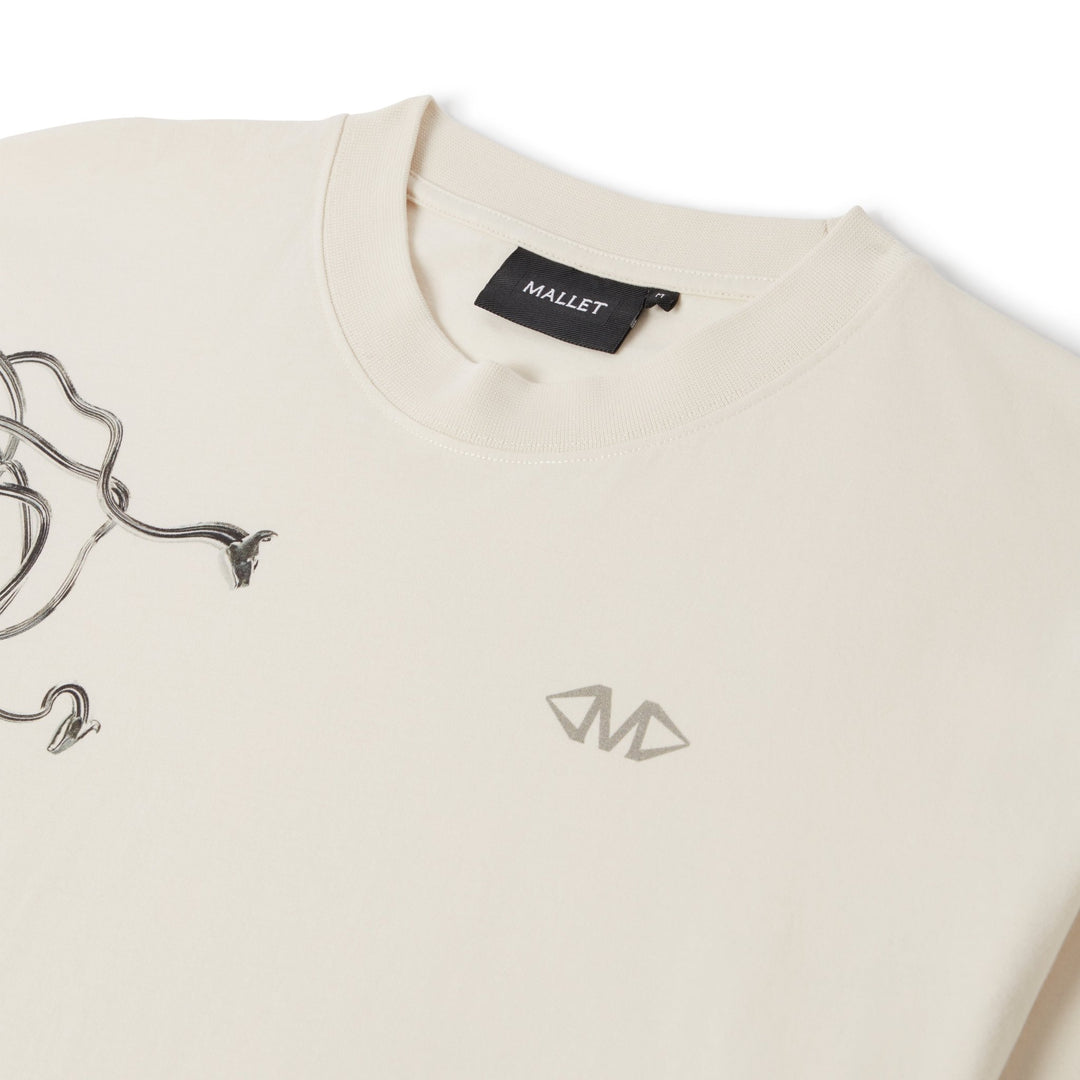 Mallet London X Detroit Mens Parasite L/S Tee Stone