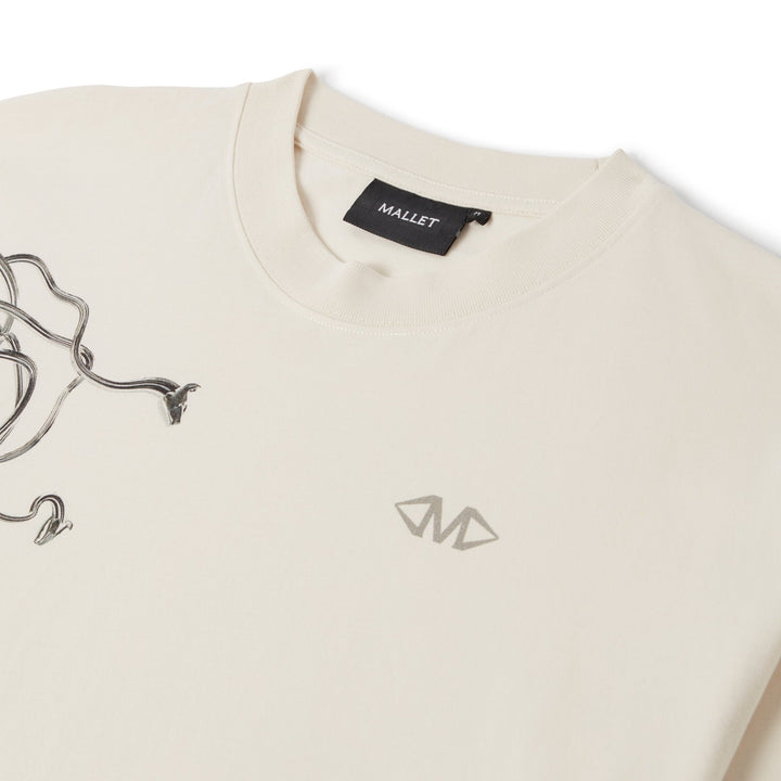 Mallet London X Detroit Mens Parasite L/S Tee Stone
