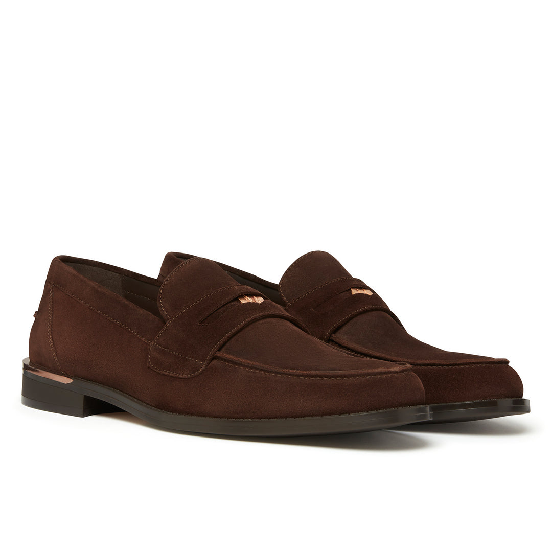 Rockwell Penny Loafer Brown Suede