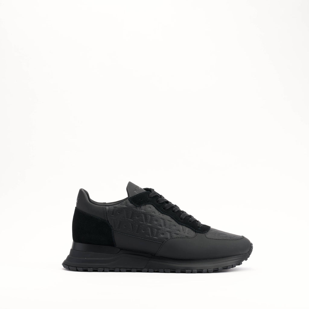 Popham Tumbled Leather Monogram Trainers
