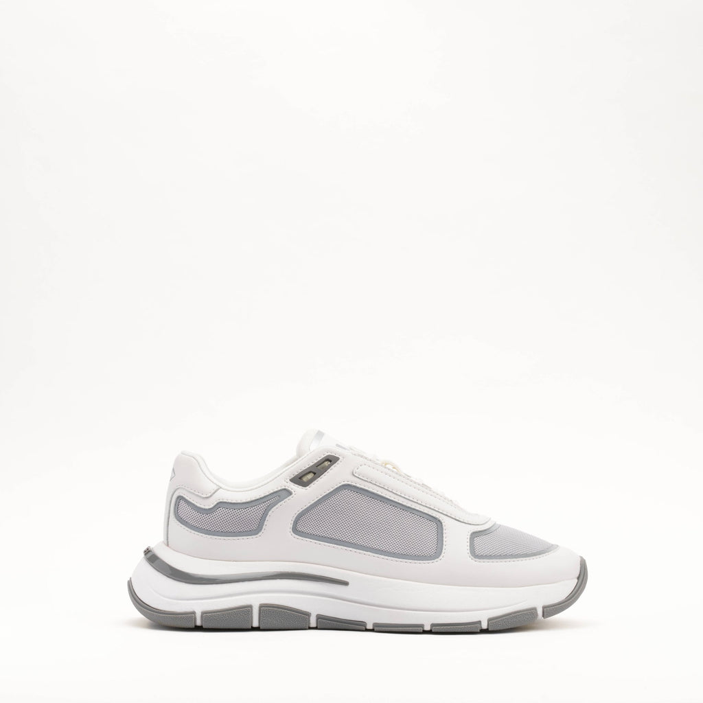 Alton Chrome Leather Trainers