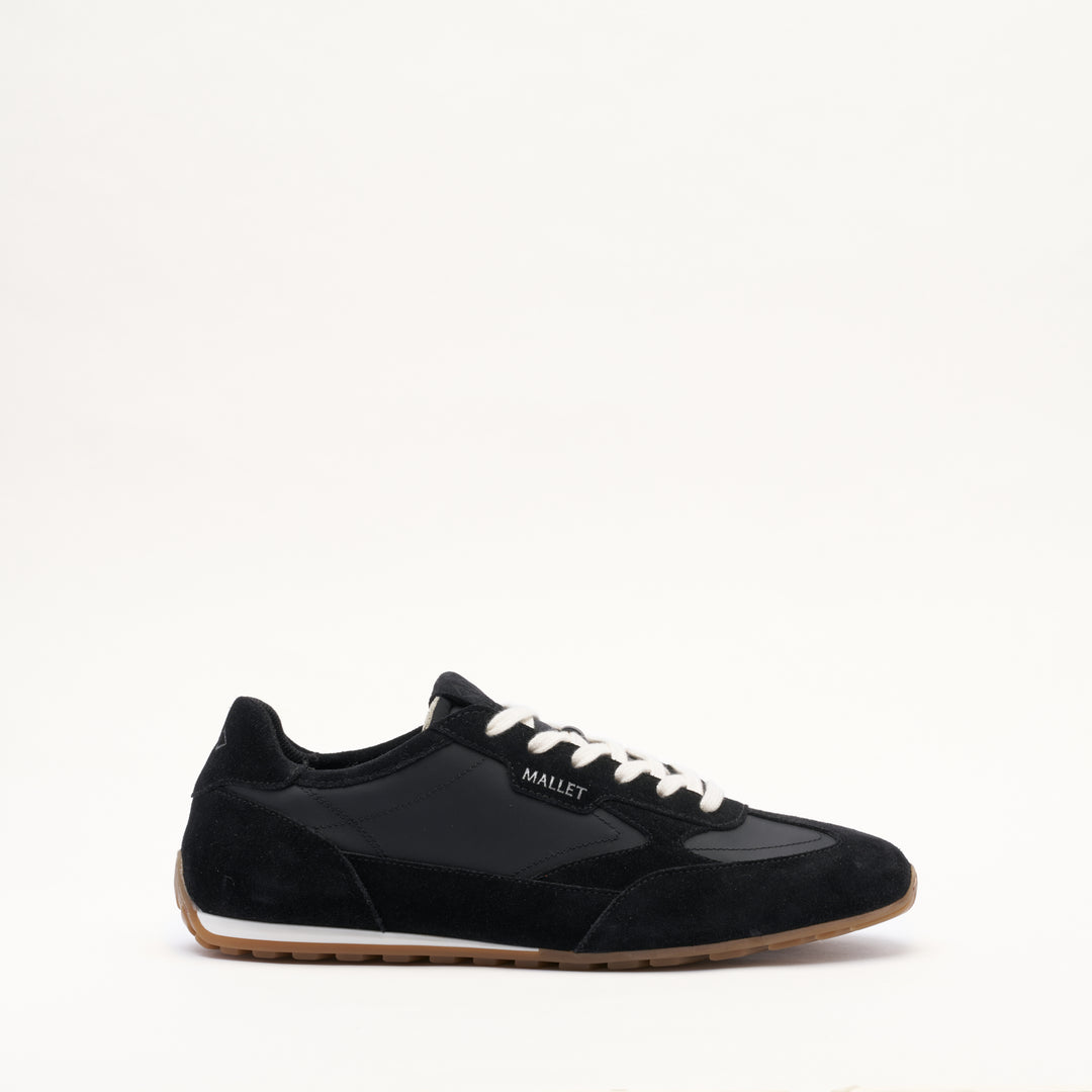 MALLET Penn Men's Black Suede Trainers