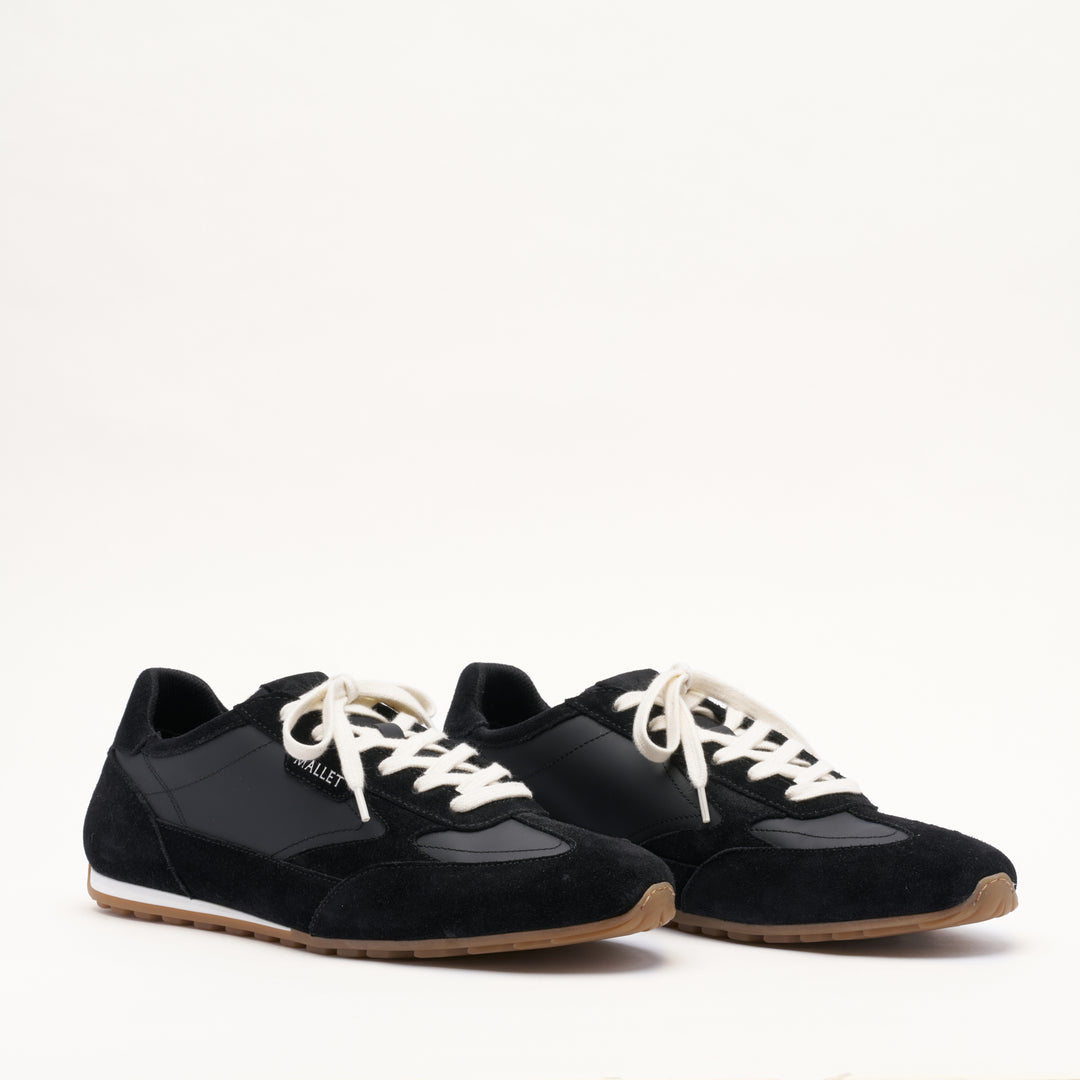 MALLET Penn Men's Black Suede Trainers