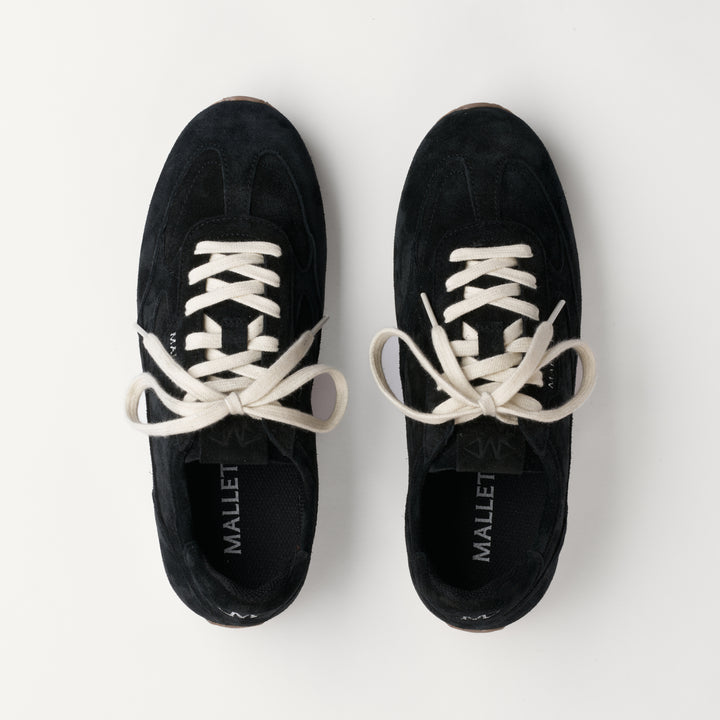 MALLET Penn Women's Black Suede Trainers