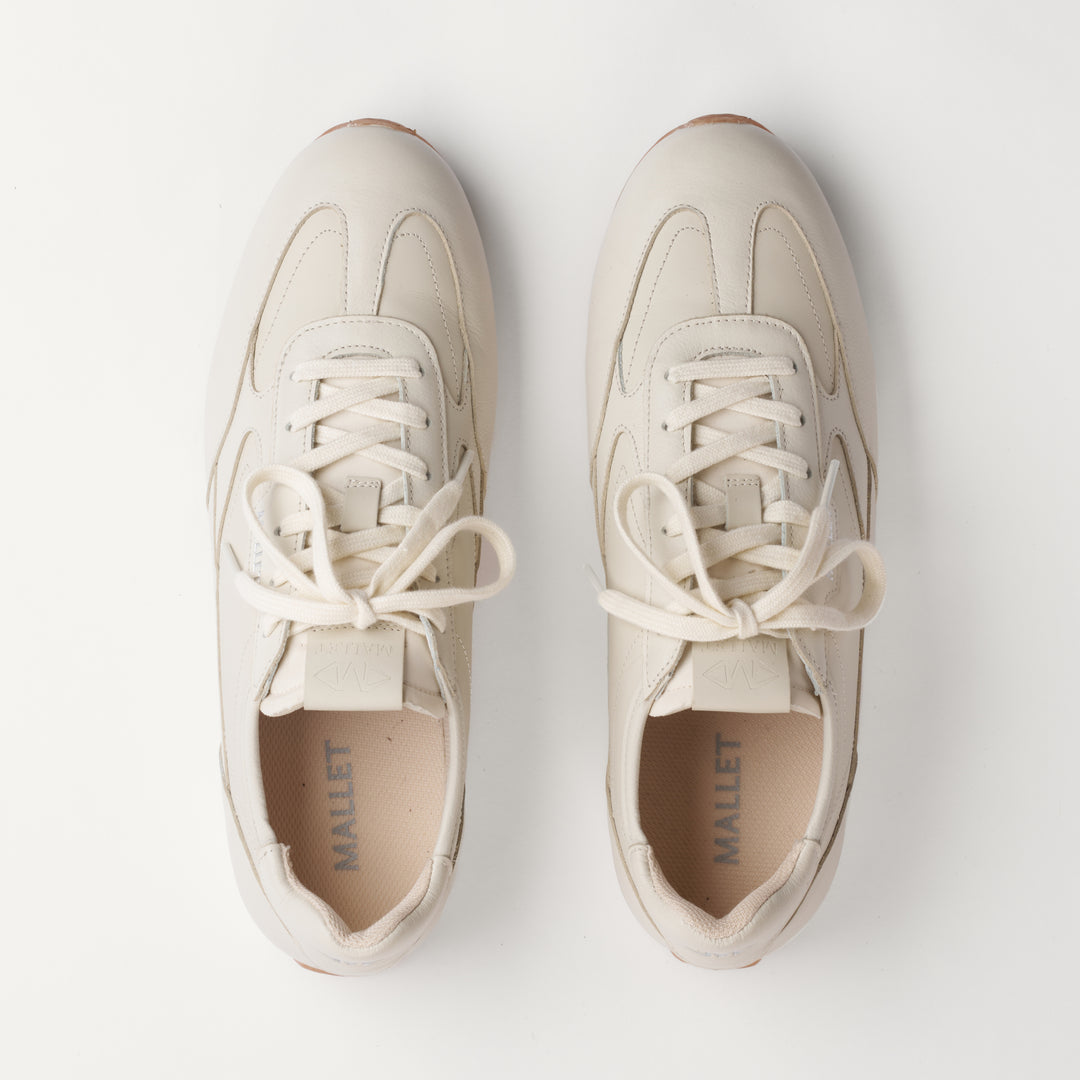 MALLET Penn Men's White Leather Trainers