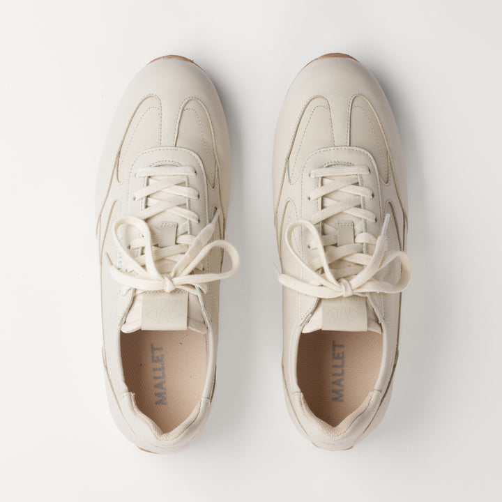 MALLET Penn Men's White Leather Trainers