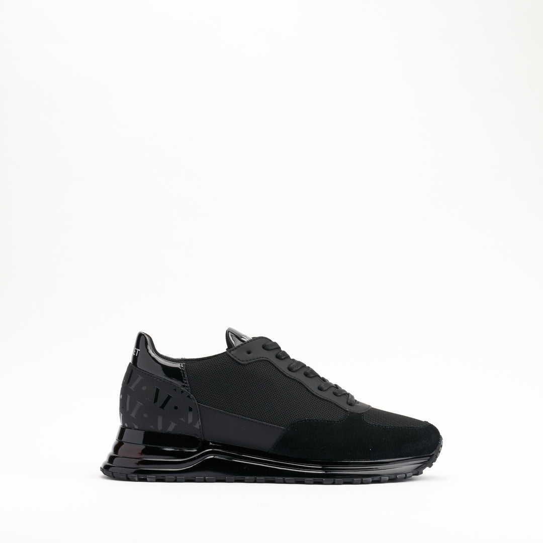 MALLET Popham Gas Essential Men's Black Leather Trainers