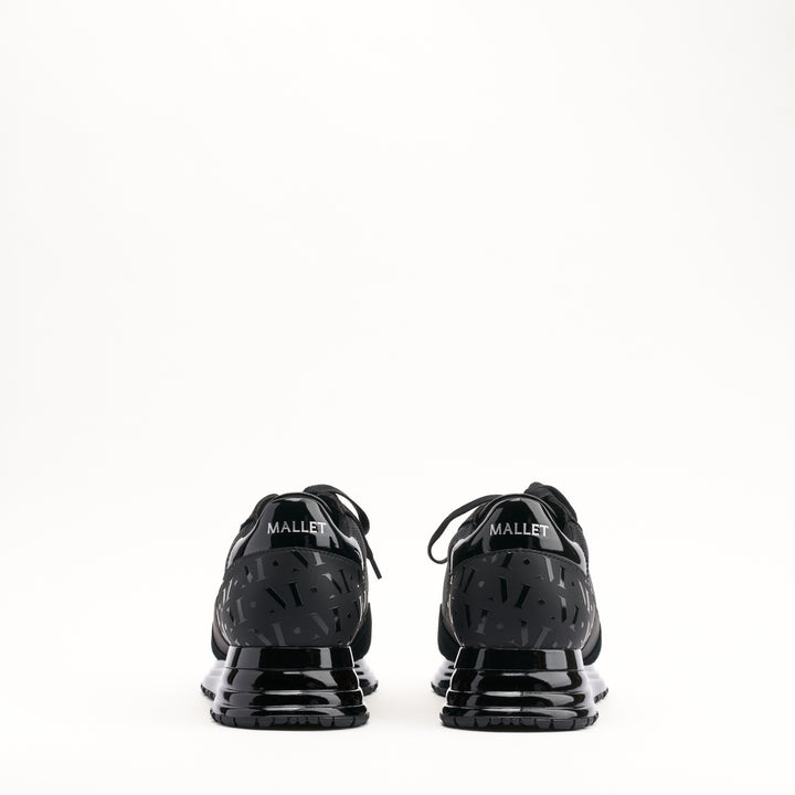 MALLET Popham Gas Essential Men's Black Leather Trainers