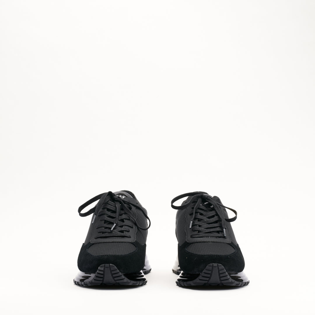 MALLET Popham Gas Essential Men's Black Leather Trainers