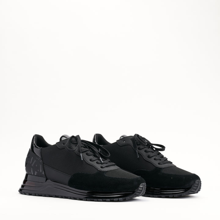 MALLET Popham Gas Essential Men's Black Leather Trainers