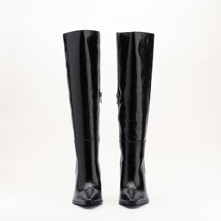 MALLET Sabelle Women's Black Leather Knee High Boots