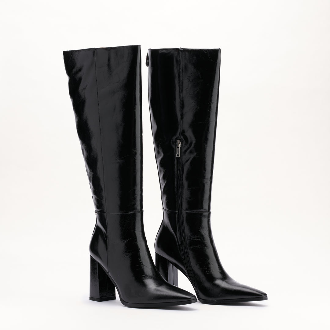 MALLET Sabelle Women's Black Leather Knee High Boots