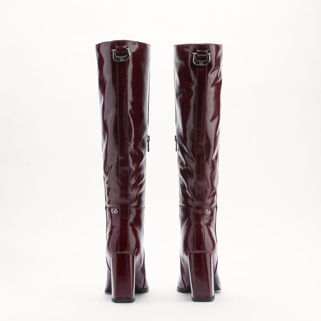 MALLET Sabelle Women's Cranberry Leather Knee High Boots