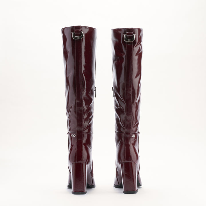 MALLET Sabelle Women's Cranberry Leather Knee High Boots