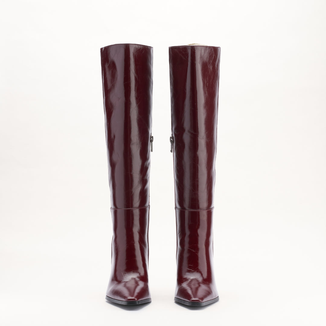 MALLET Sabelle Women's Cranberry Leather Knee High Boots