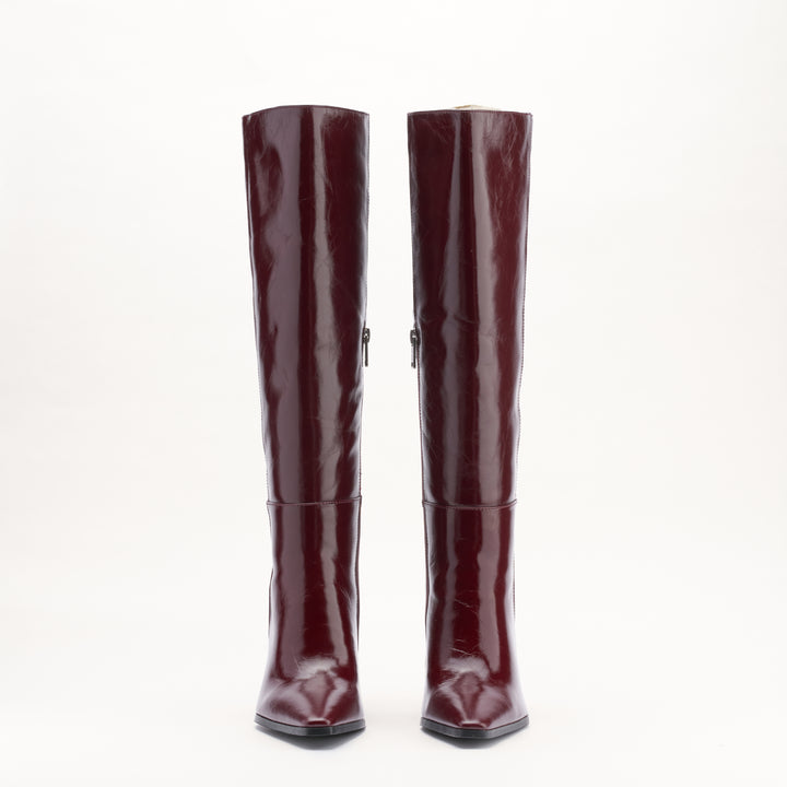 MALLET Sabelle Women's Cranberry Leather Knee High Boots