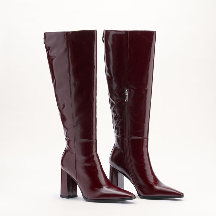 MALLET Sabelle Women's Cranberry Leather Knee High Boots