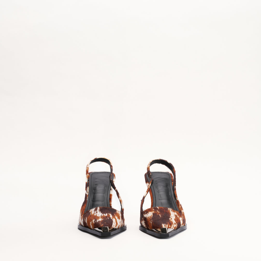 MALLET Selene Women's Leather Pony Slingback Heels