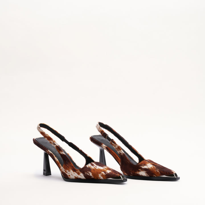 MALLET Selene Women's Leather Pony Slingback Heels