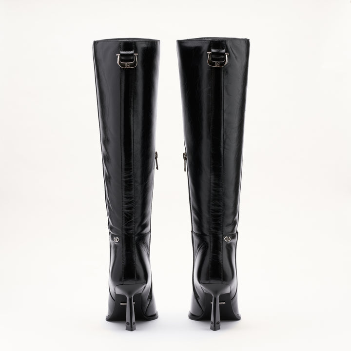 MALLET Sienna Women's Black Leather Knee High Boots