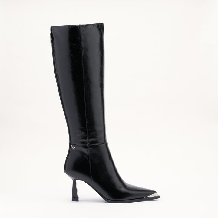 MALLET Sienna Women's Black Leather Knee High Boots