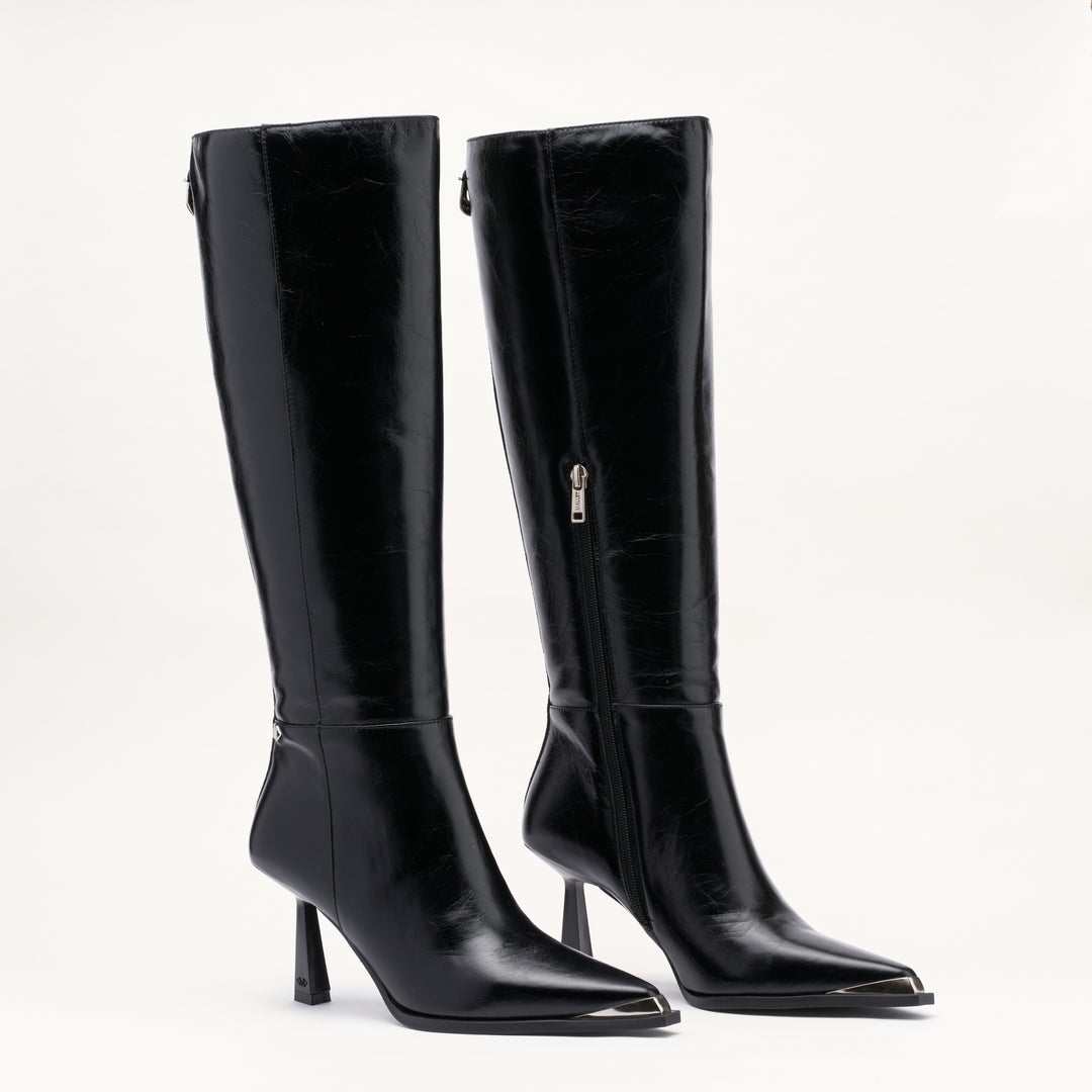 MALLET Sienna Women's Black Leather Knee High Boots