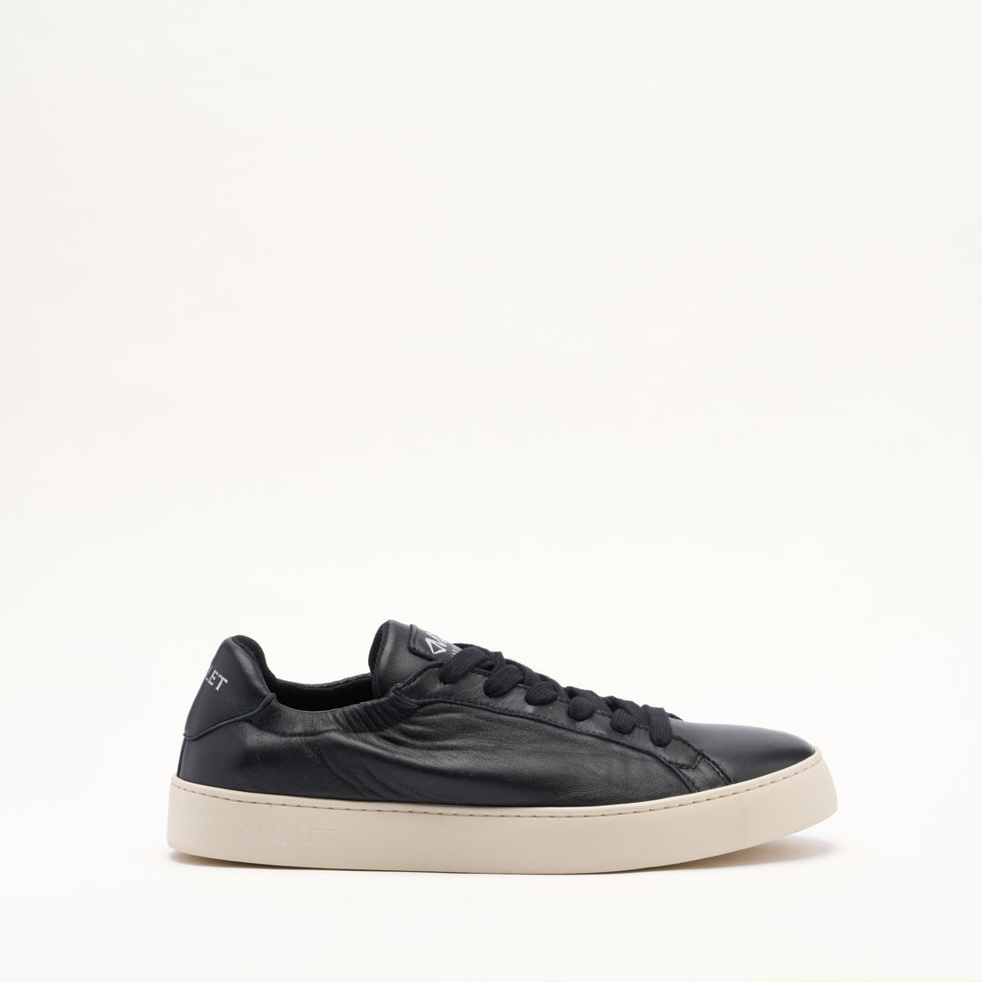 MALLET Sona Men's Black Soft Leather Trainers