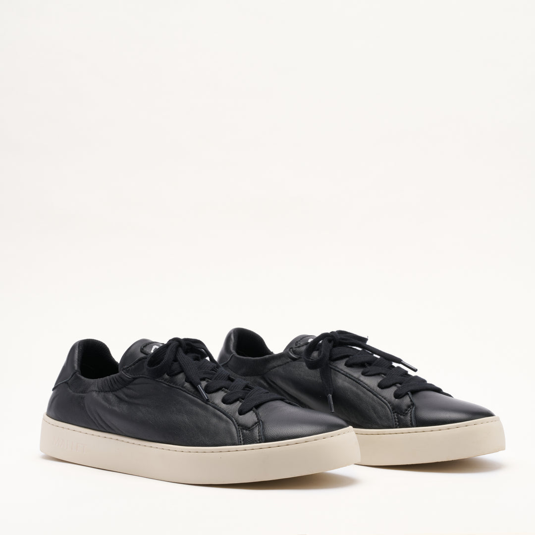MALLET Sona Men's Black Soft Leather Trainers