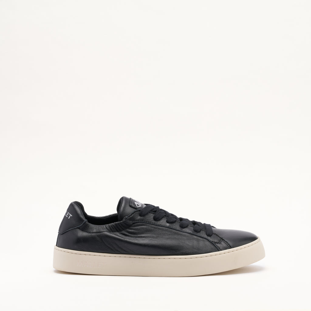 MALLET Sona Men's Black Soft Leather Trainers
