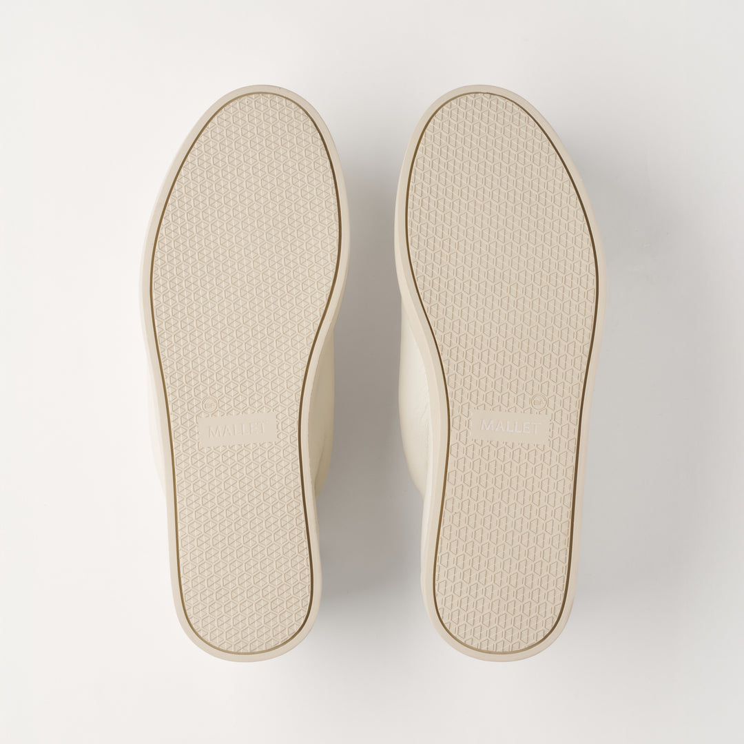MALLET Sona Men's White Soft Leather Trainers